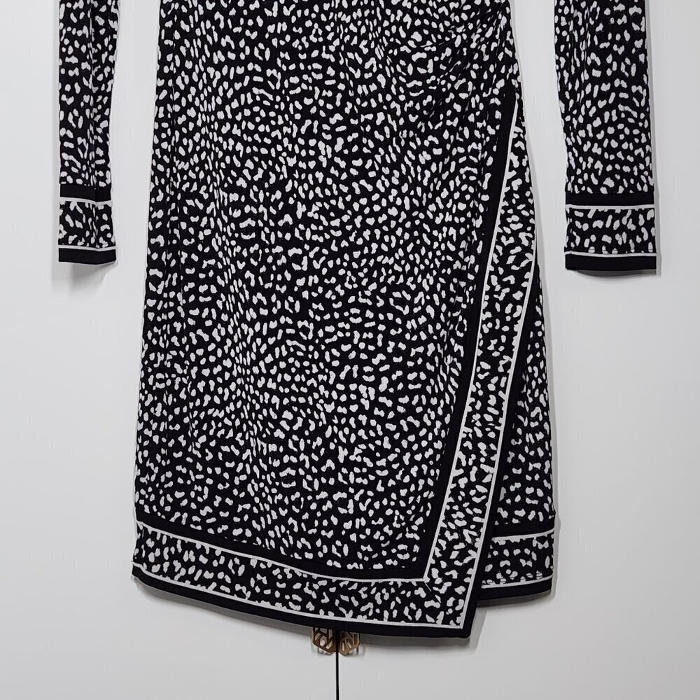 Michael Kors Ped Wrap Dress Women's Size XS Black & White - Picture 3 of 7